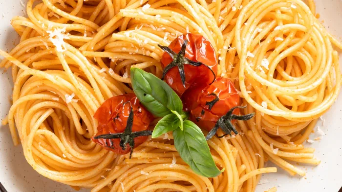 a plate of spaghetti