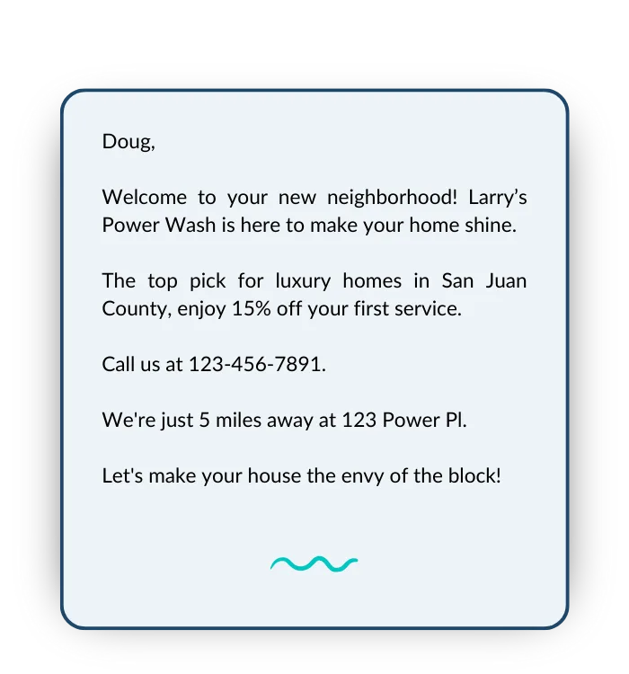 Example of a personalized letter